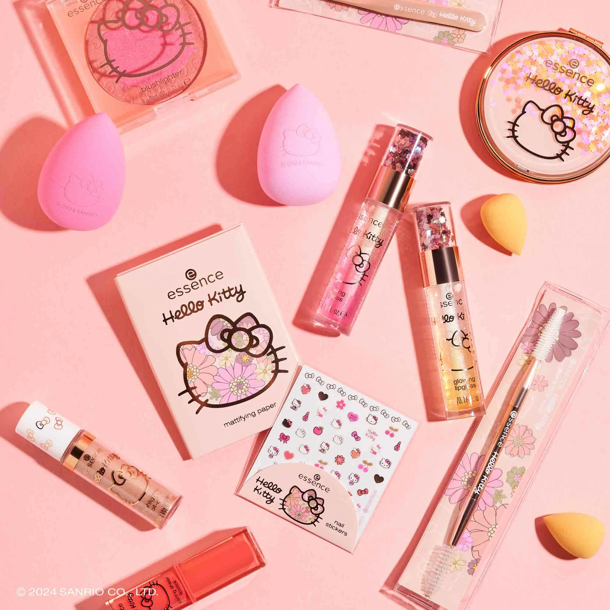 Essence Hello Kitty Styling de Pestanas e Sobrancelhas com Pincel Spoolie e Silicone para Looks Precisos