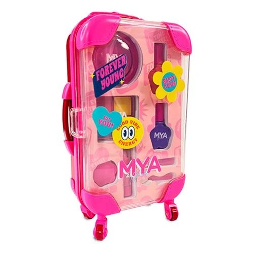 Mya Cosmetics Trolley de Maquilhagem - Kit Completo de Maquilhagem Infantil, Ideal para Prenda de Natal.