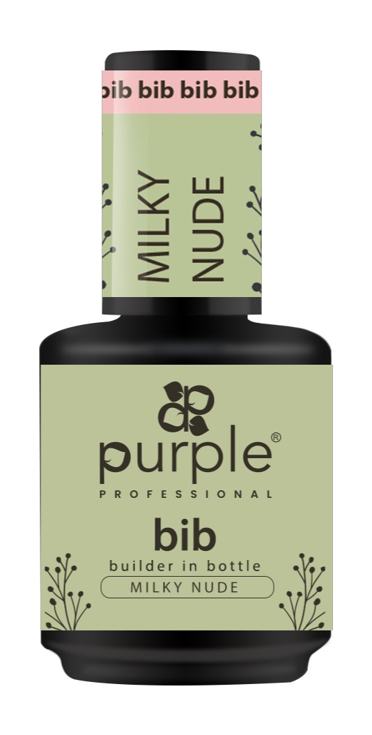  BIB Milky Nude 15ml é um gel de construção inovador com pincel integrado. Ideal para criar pequenas extensões de unhas, catalisa em 60s com LED ou 120s com UV.