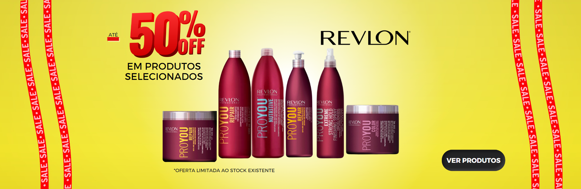 Descontos até 50% em toda a marca Revlon