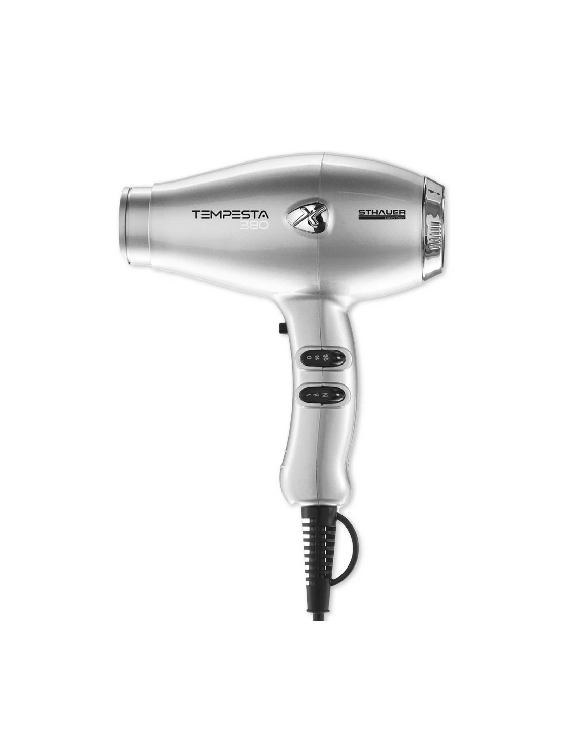 O Secador de Cabelo Profissional Tempesta 380 com Difusor é compacto, ergonômico e potente. Disponível nas cores  cinza, preto e dourado. Equipado com um difusor que permite secar o cabelo encaracolado com um efeito natural.