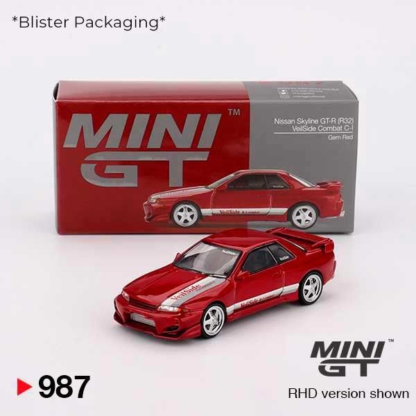 MINI GT Nissan Skyline GT-R (R32) VeilSide Combat C-I Gem Red 1/64 (987)