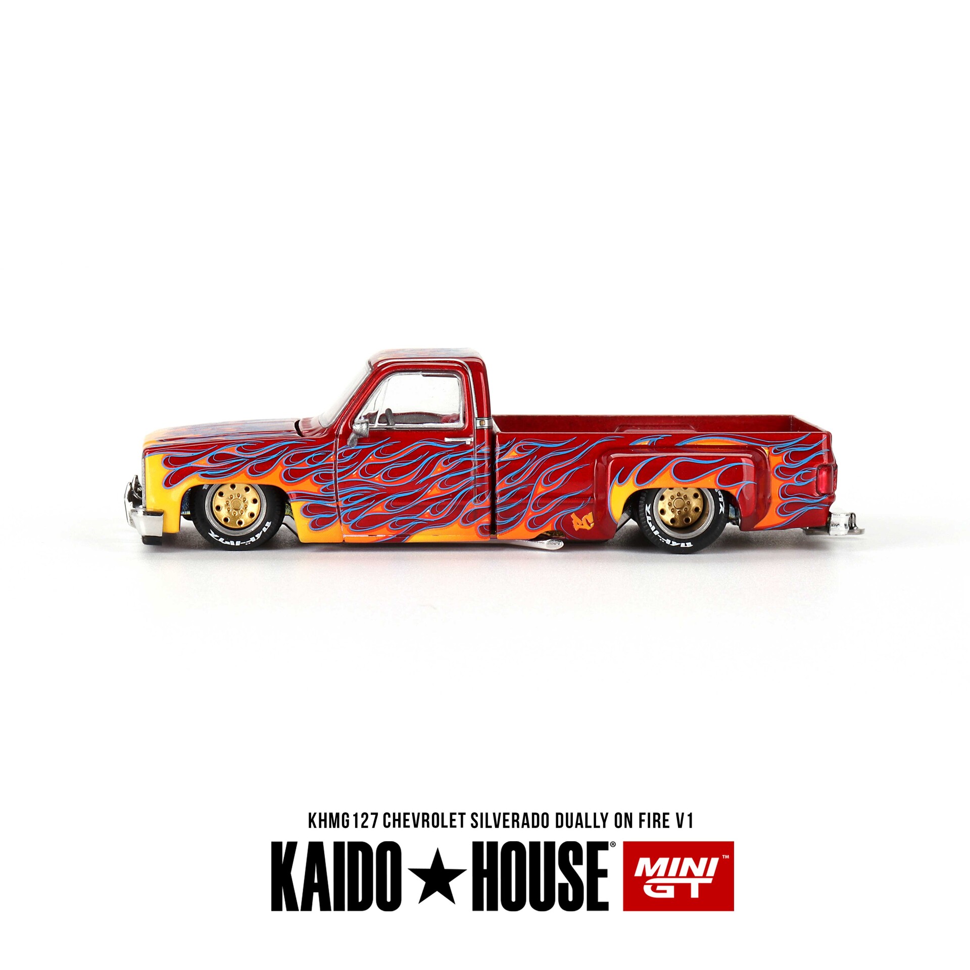 Kaido House MINI GT Chevrolet Silverado Dually on Fire V1 1/64 (127) 2