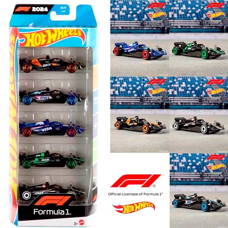 Hot Wheels Formula 1 2024 Themed Racing Team Set of 5 (1/64)