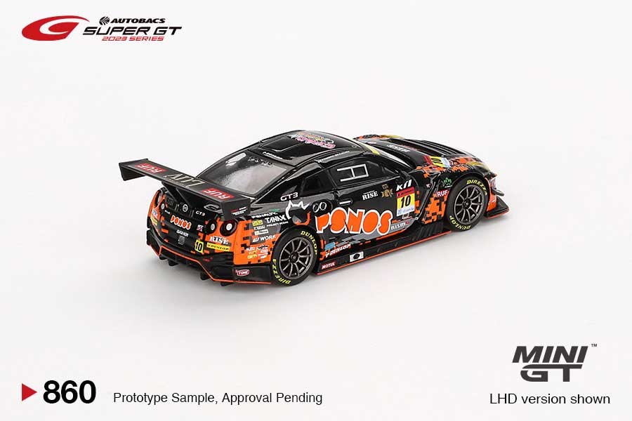 MINI GT Nissan GT-R NISMO GT3 #10 2023 SUPER GT SERIES "PONOS GAINER GT-R" 1/64 (860) 2