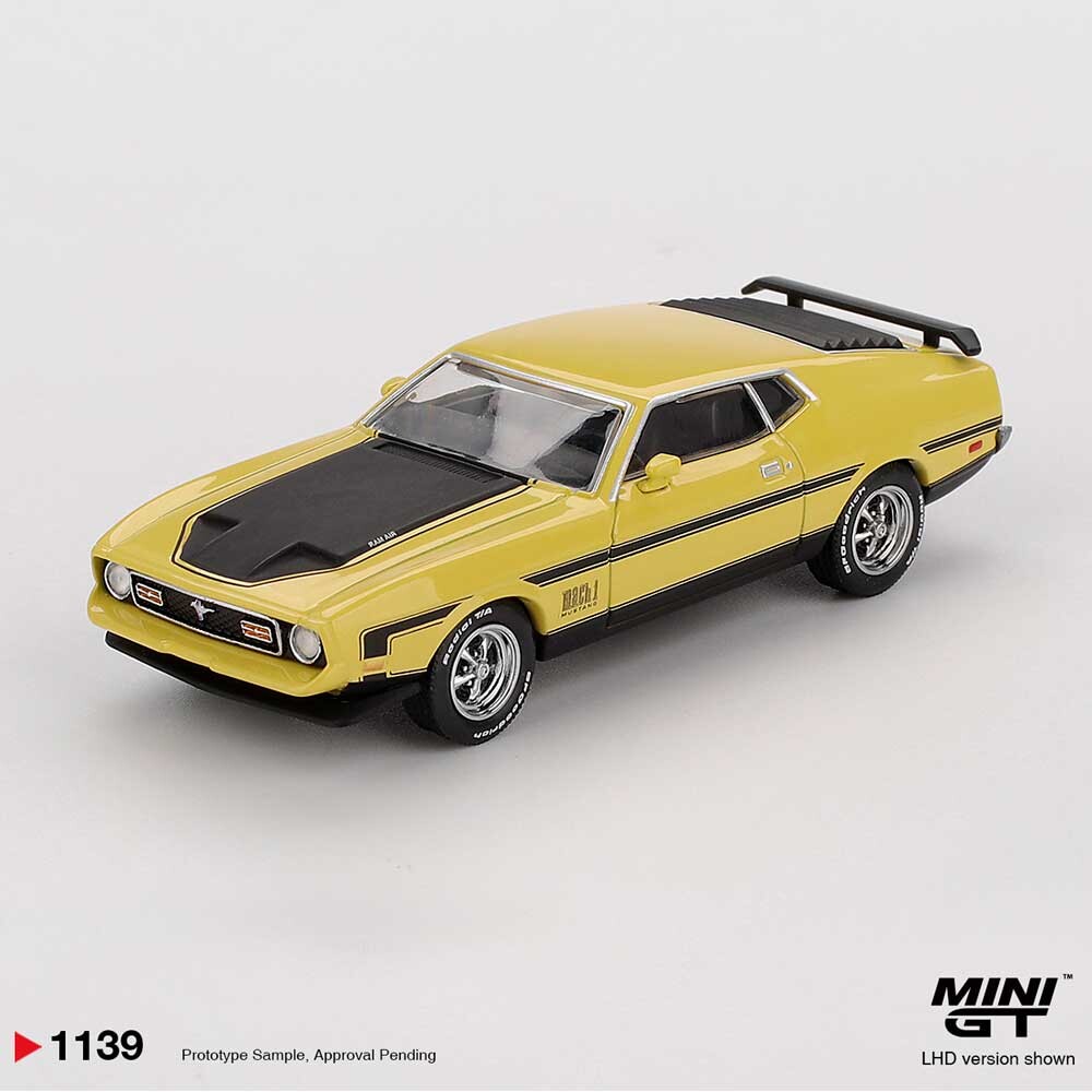 MINI GT Ford Mustang Mach1 Grabber Yellow LHD 1/64 (1139) 0
