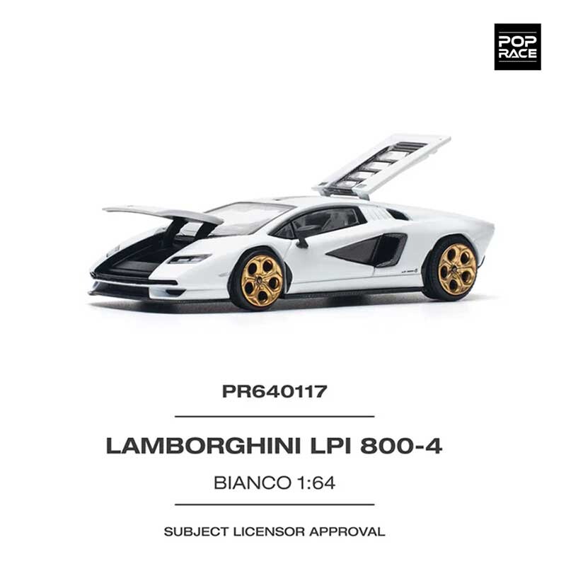 POP RACE Lamborghini Countach LPI 800-4 White 1/64 (PR64-117) 2