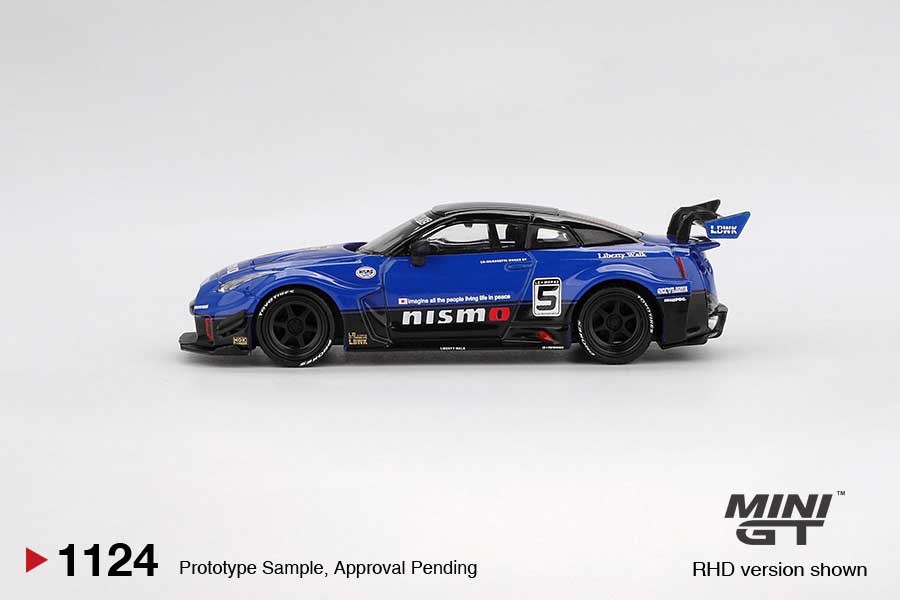MINI GT LB-Silhouette WORKS GT NISSAN 35GT-RR Ver.2 Blue LHD 1/64 (1124) 1