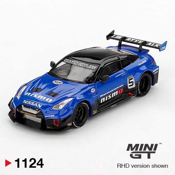 MINI GT LB-Silhouette WORKS GT NISSAN 35GT-RR Ver.2 Blue LHD 1/64 (1124) 0