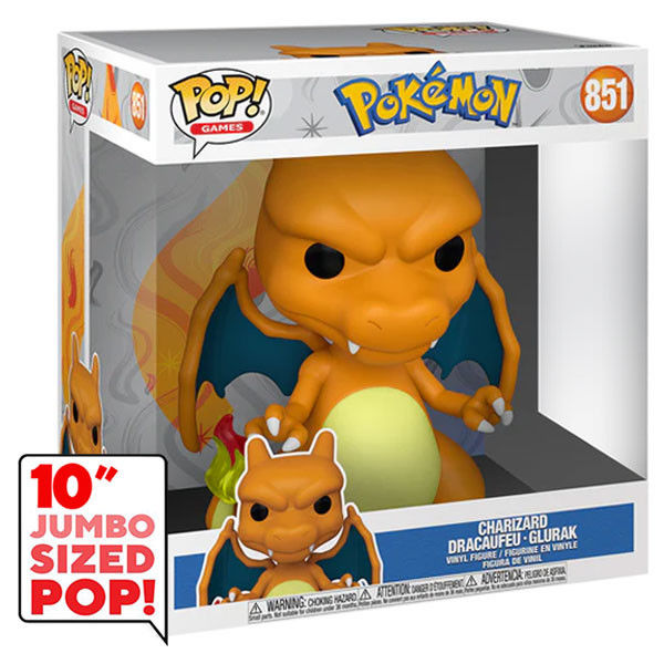 Funko Pop Pokémon Charizard Super Sized Pop 10" #851