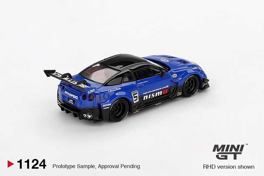 MINI GT LB-Silhouette WORKS GT NISSAN 35GT-RR Ver.2 Blue LHD 1/64 (1124) 2