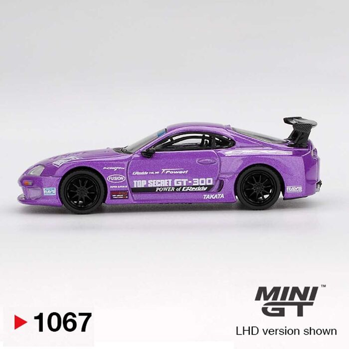 MINI GT Toyota Supra (A80) Top Secret GT-300 Top Secret Purple LHD 1/64 (1067)