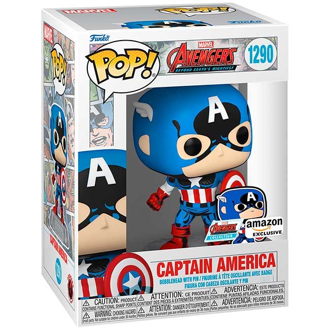 Funko Pop Marvel Avengers Beyond Earth’s Mightiest Captain America with Pin Special Edition #1290 0