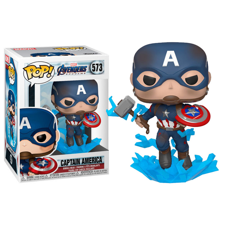 Funko Pop Marvel Avengers Endgame Captain America Mjolnir Broken