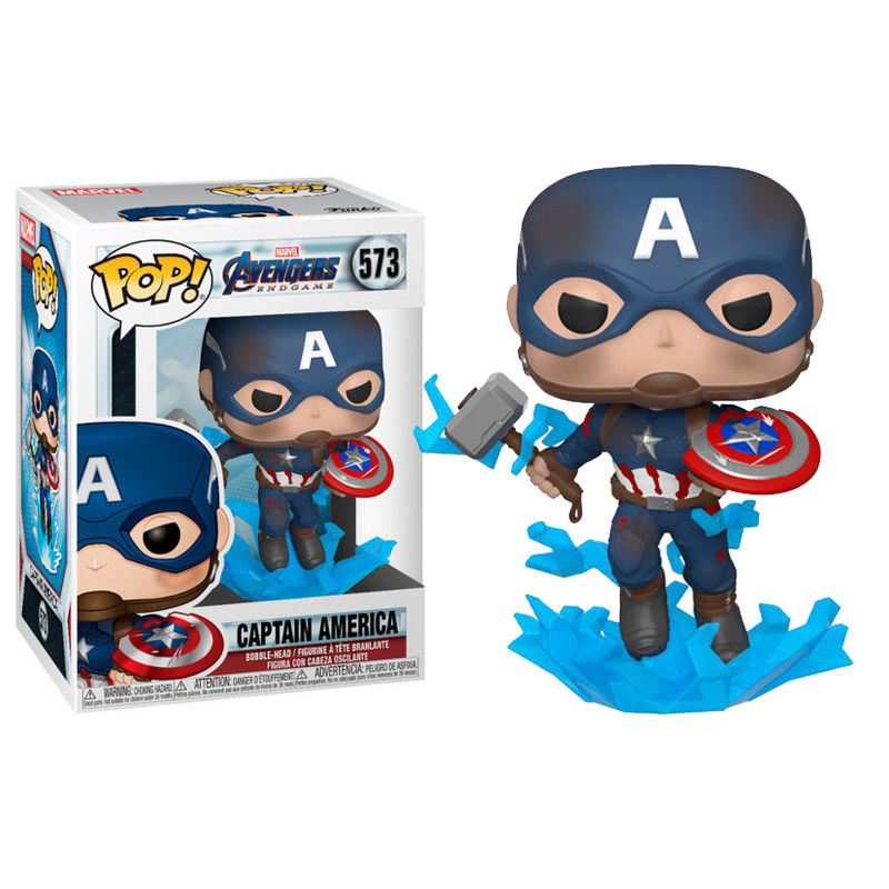 Funko Pop Marvel Avengers Endgame Captain America Mjolnir & Broken Shield #573