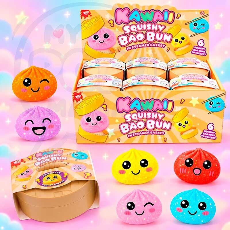 Wizz Kawaii Squishy Bao Bun Glitter
