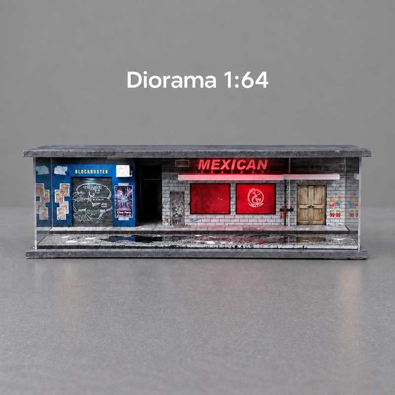 Diorama Cyberpunk with Light (com Luz USB) 1/64