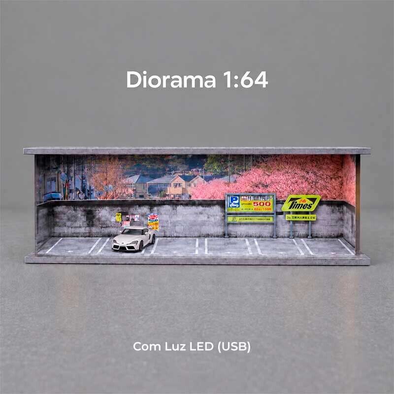 Diorama C-Sakura Parking Lot (com Luz USB) 1/64