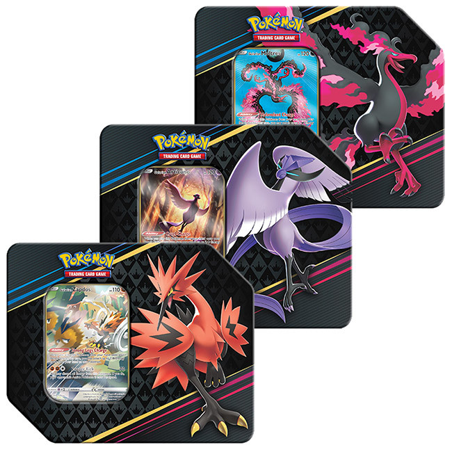 Pokemon TCG: Crown Zenith Tin – Galarian Moltres (1 Foil Card & 5 Booster  Packs)