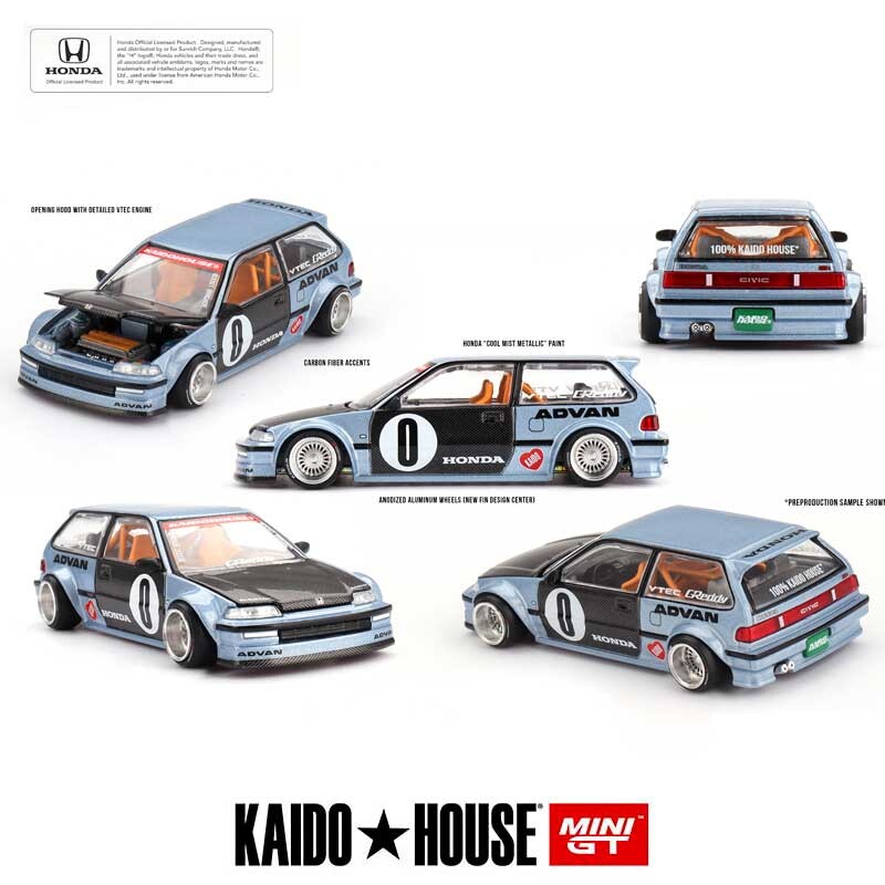 Kaido House MINI GT Honda Civic (EF) Kaido Roulette V1 1/64 (179) 2