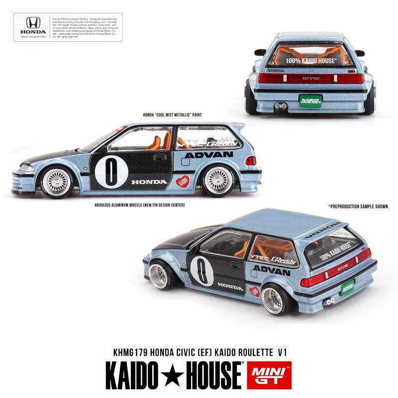 Kaido House MINI GT Honda Civic (EF) Kaido Roulette V1 1/64 (179) 1
