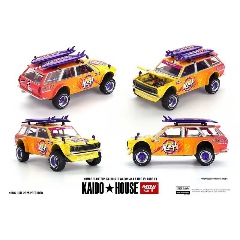 Kaido House MINI GT Datsun 510 Wagon 4x4 Kaido ISLANDS V1 1/64 (210)