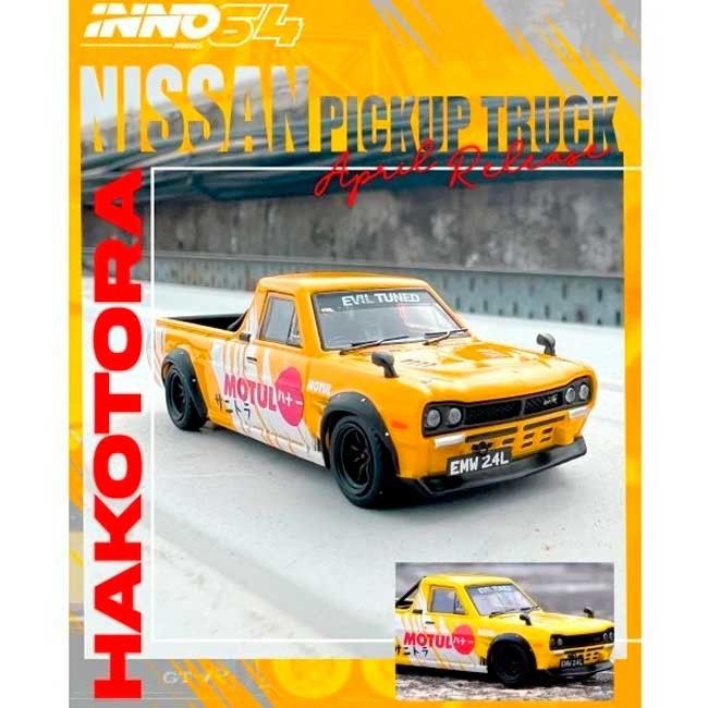 INNO64 Nissan Sunny Pick Up Truck Hakotora "Motul" Livery 1/64