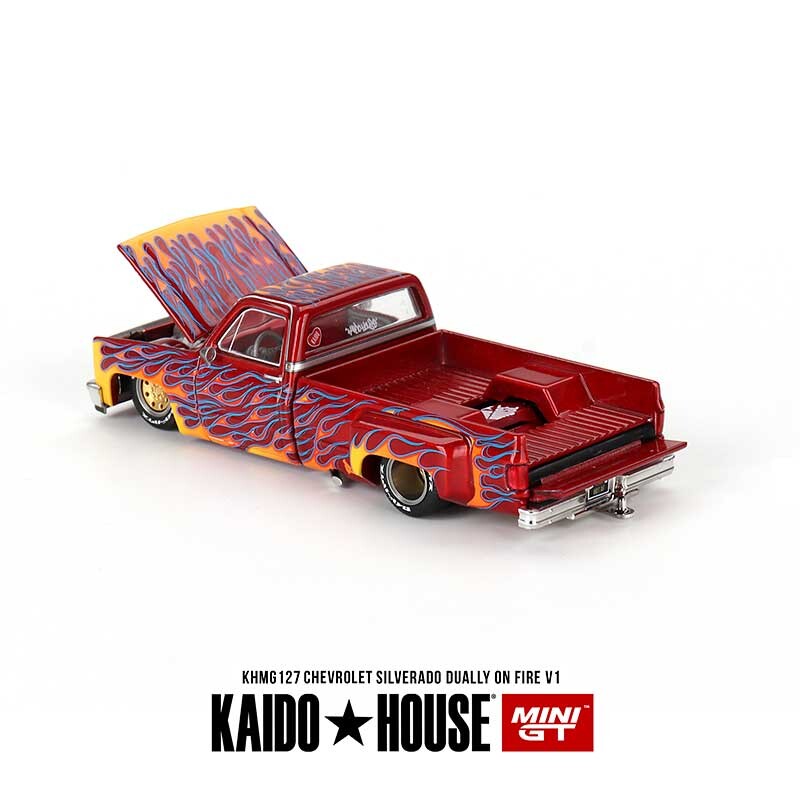 Kaido House MINI GT Chevrolet Silverado Dually on Fire V1 1/64 (127) 4