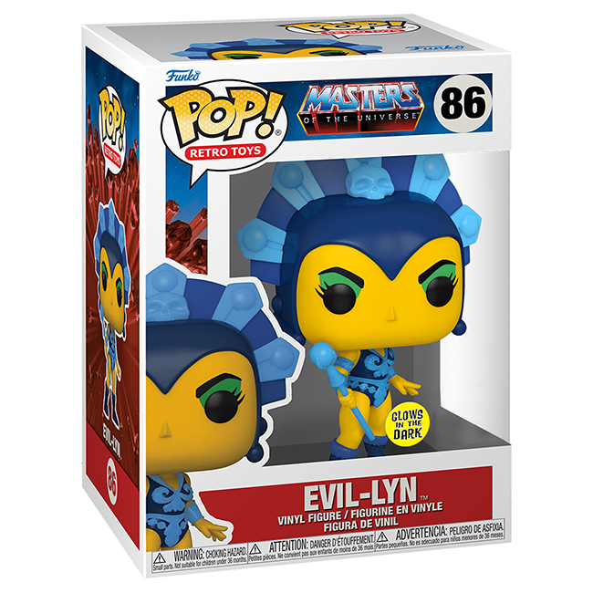 Funko Pop Tee Box + Pop Masters of the Universe Evil-Lyn Special Edition & Glows in the Dark