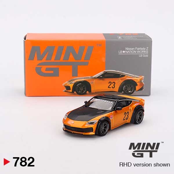 MINI GT 2024 Nissan Fairlady Z LB Nation Works Gold 1/64 (782)