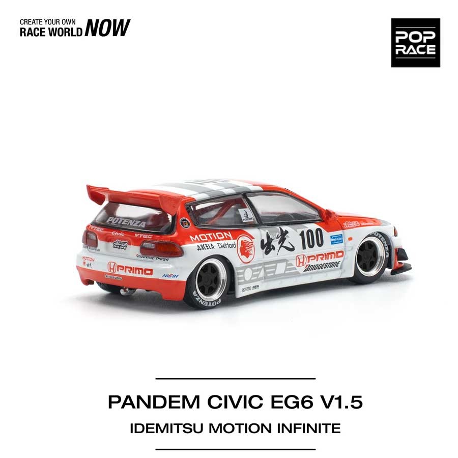 POP RACE Honda Pandem Civic EG6 V1.5 Idemitsu Motion Infinite 1/64 (PR64-212) 3