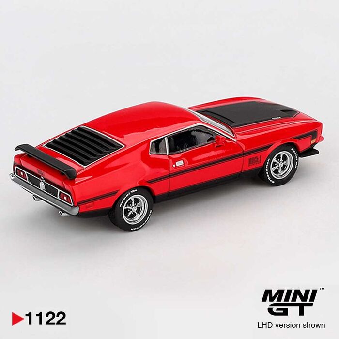 MINI GT Ford Mustang Mach1 1971 Race Red LHD 1/64 (1122)