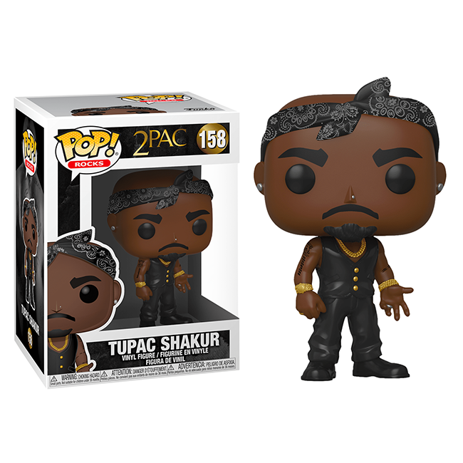 Funko Pop Rocks Tupac Shakur with Bandana #158 (caixa com dano)