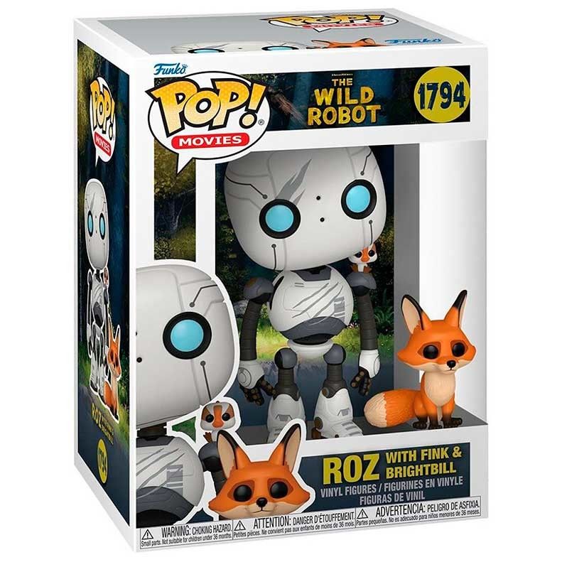 Funko Pop The Wild Robot Roz With Brightbill & Fink #1794