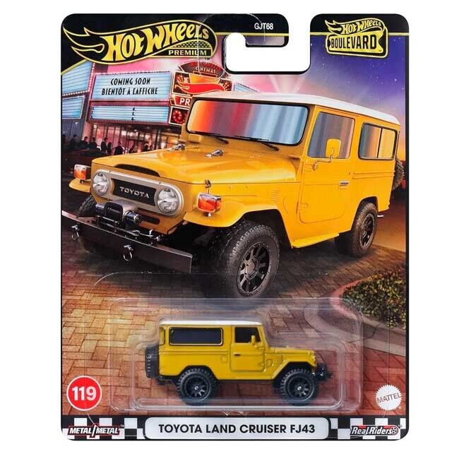 Hot Wheels Premium Boulevard Toyota Land Cruiser FJ43 Yellow 1/64 (GJT68)