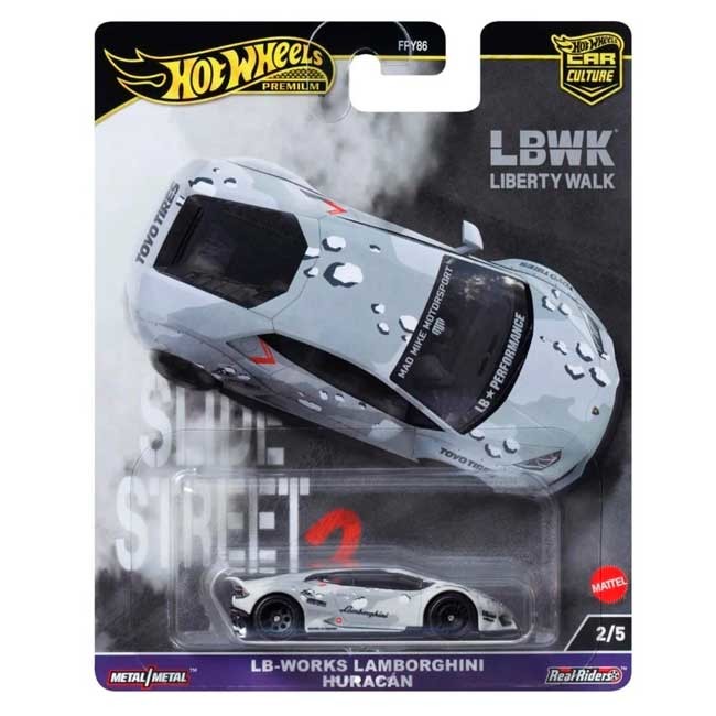 Hot Wheels Premium Car Culture Slide Street LB Works Lamborghini Huracan Grey 1/64 (FPY86) 0