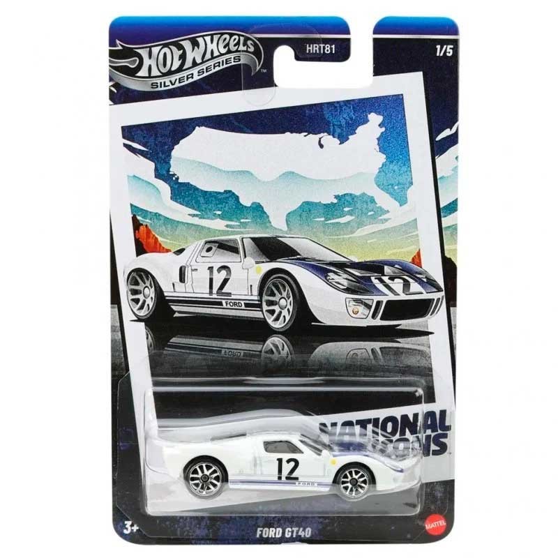 Hot Wheels Silver Series National Icons Ford GT40 1/64 (HRT81) 0