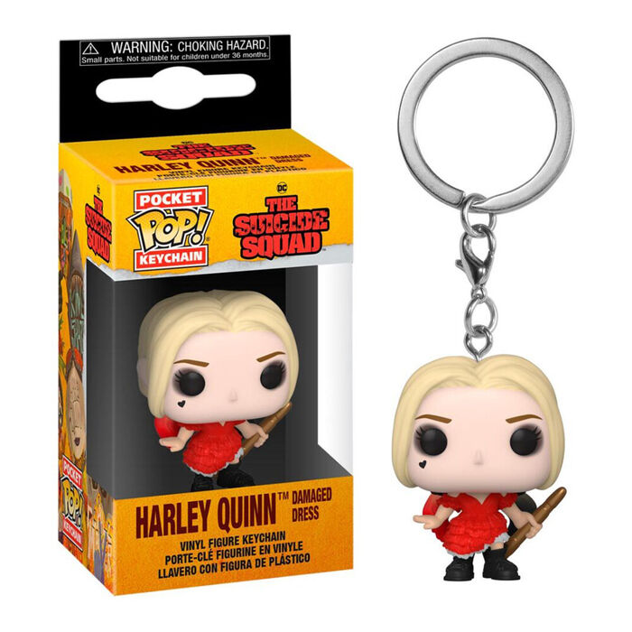 Funko Pocket Pop Keychain DC The Suicide Squad Harley Quinn Damaged Dress