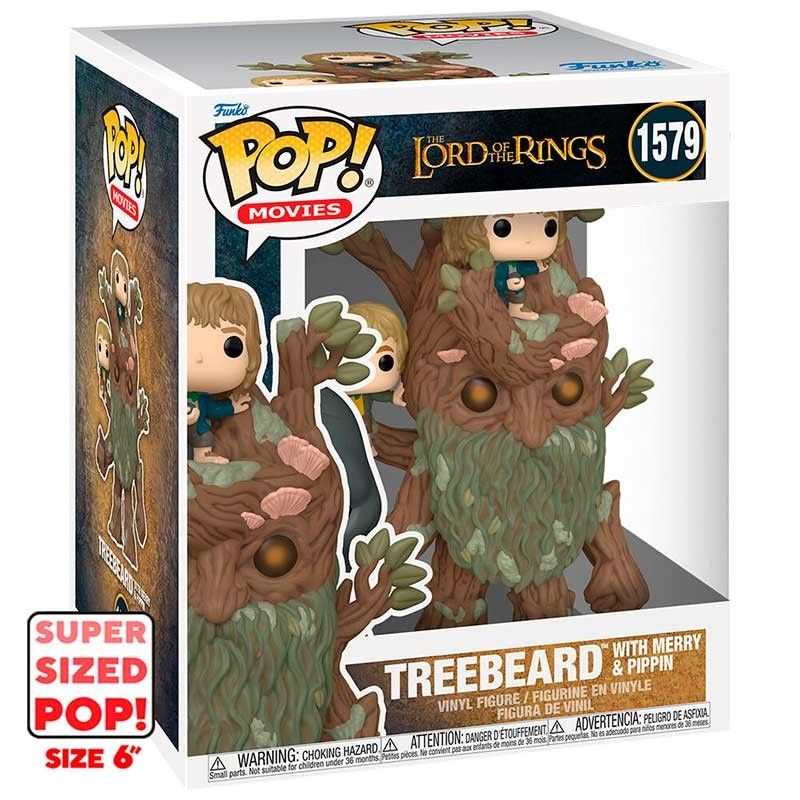 Funko Pop The Lord of the Rings Treebeard with Merry & Pippin Super Sized Pop 6" #1579