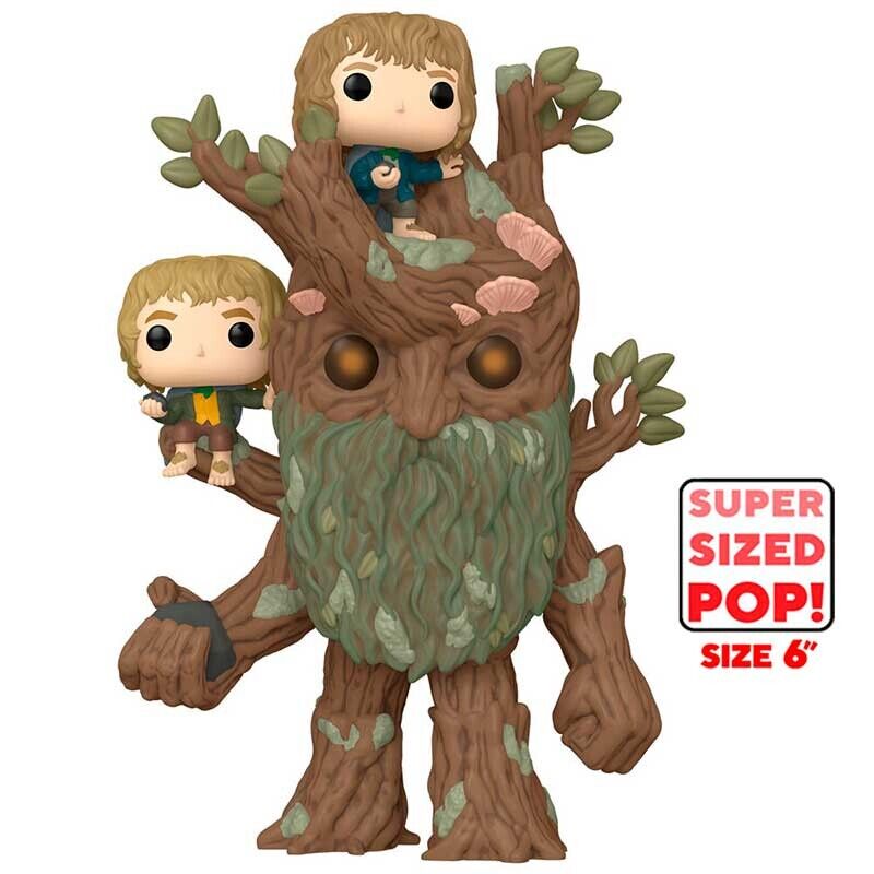 Funko Pop The Lord of the Rings Treebeard with Merry & Pippin Super Sized Pop 6" #1579