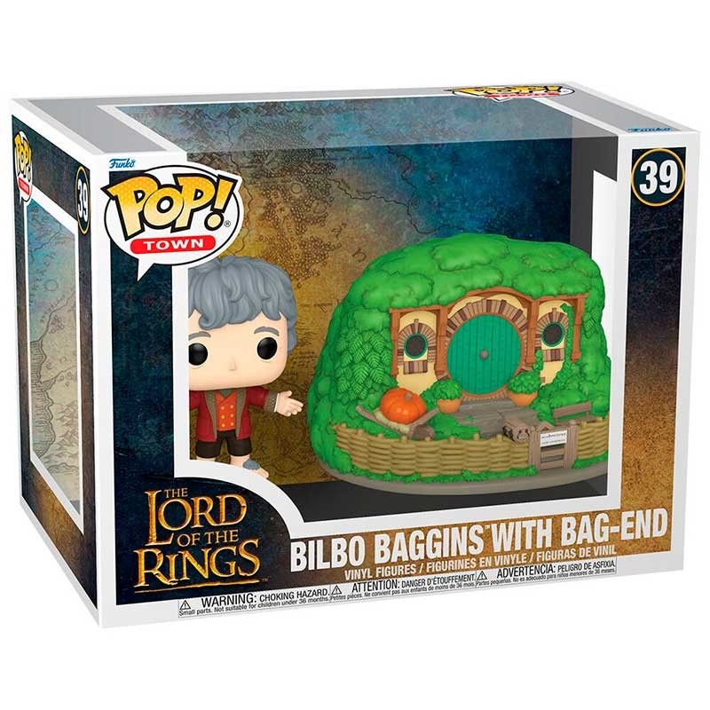 Funko Pop Town The Lord of the Rings Bilbo Baggins With Bag-End #39