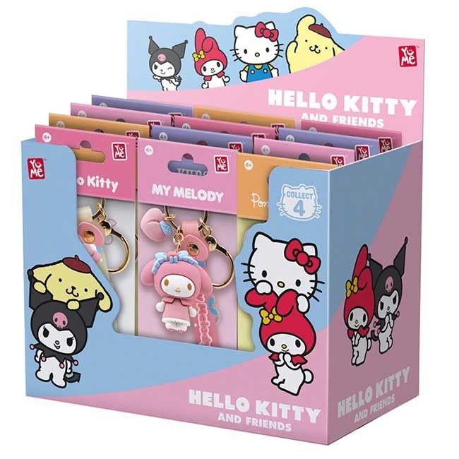 Yume Keychain Hello Kitty and Friends Peach Series