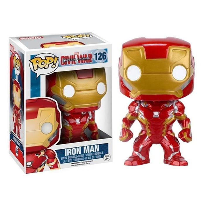 Funko Pop Marvel Captain America Civil War Iron Man #126 (caixa com dano)