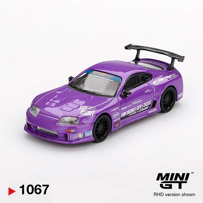 MINI GT Toyota Supra (A80) Top Secret GT-300 Top Secret Purple LHD 1/64 (1067)