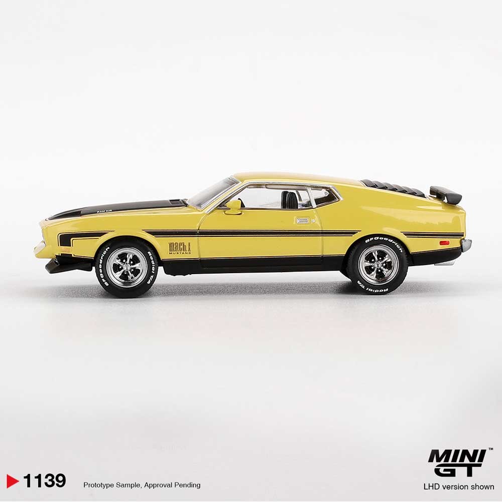 MINI GT Ford Mustang Mach1 Grabber Yellow LHD 1/64 (1139) 1