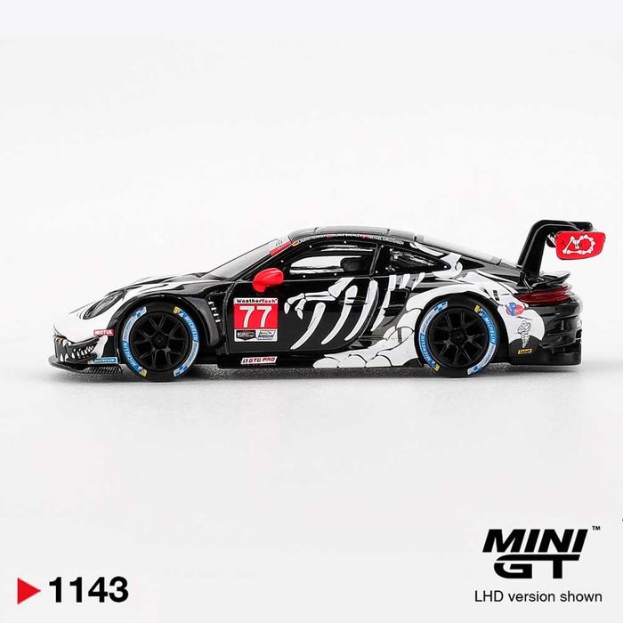 MINI GT Porsche 911 GT3 R #77 AO Racing 2025 IMSA Petit Le Mans LHD 1/64 (1143)