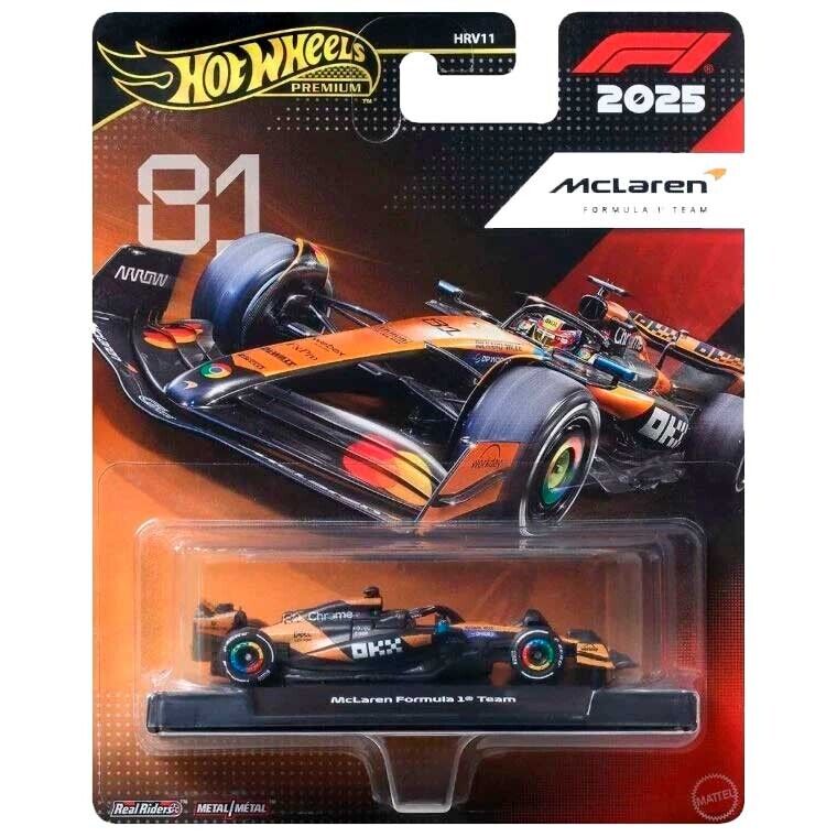 Hot Wheels Premium Formula 1 2025 McLaren F1 Team #81 Oscar Piastri 1/64 (HRV11)