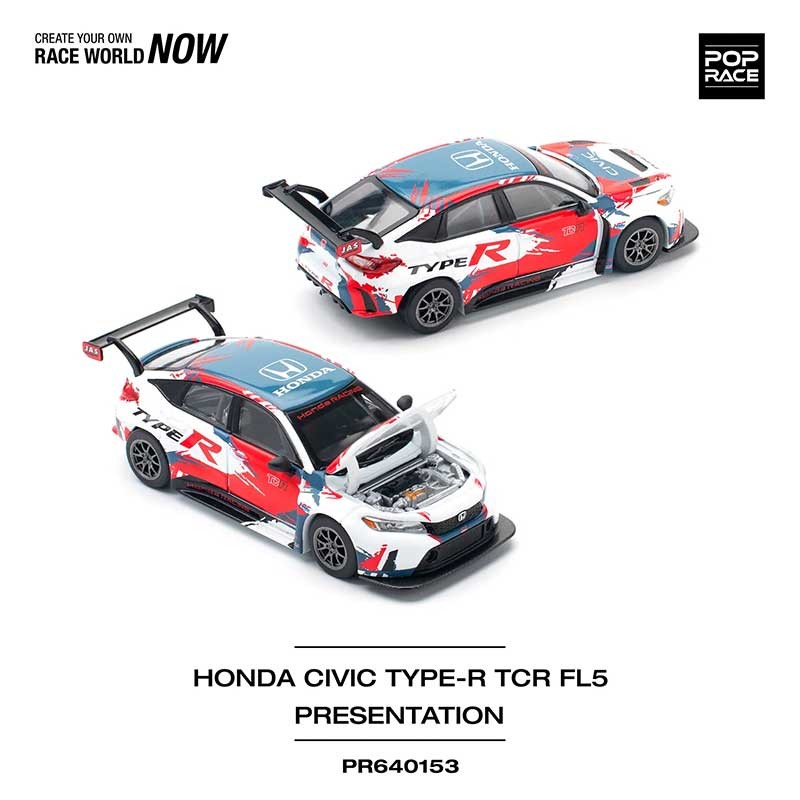 POP RACE Honda Civic Type-R FL5 TCR Presentation 1/64 (PR64-153) 0