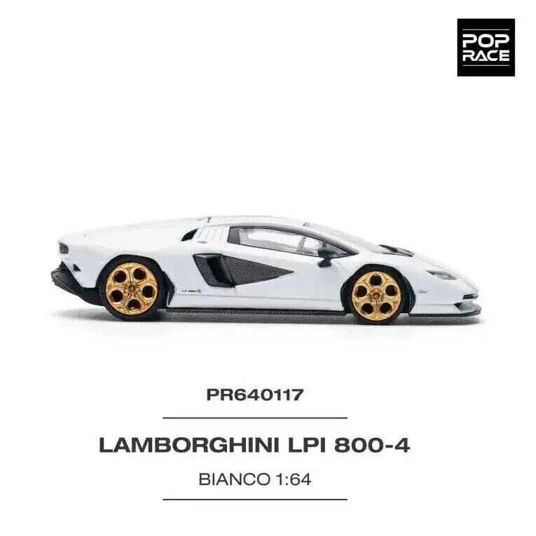 POP RACE Lamborghini Countach LPI 800-4 White 1/64 (PR64-117)