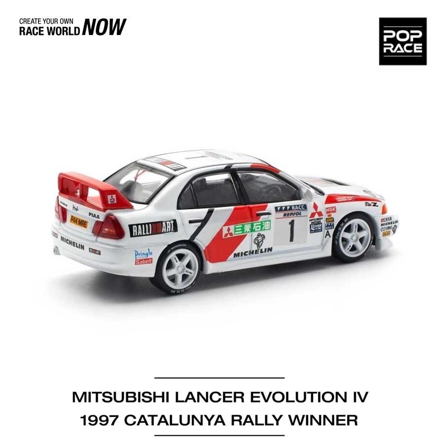 POP RACE Mitsubishi Lancer Evolution IV 1997 Catalunya Rally Winner 1/64 (PR64-165) 2